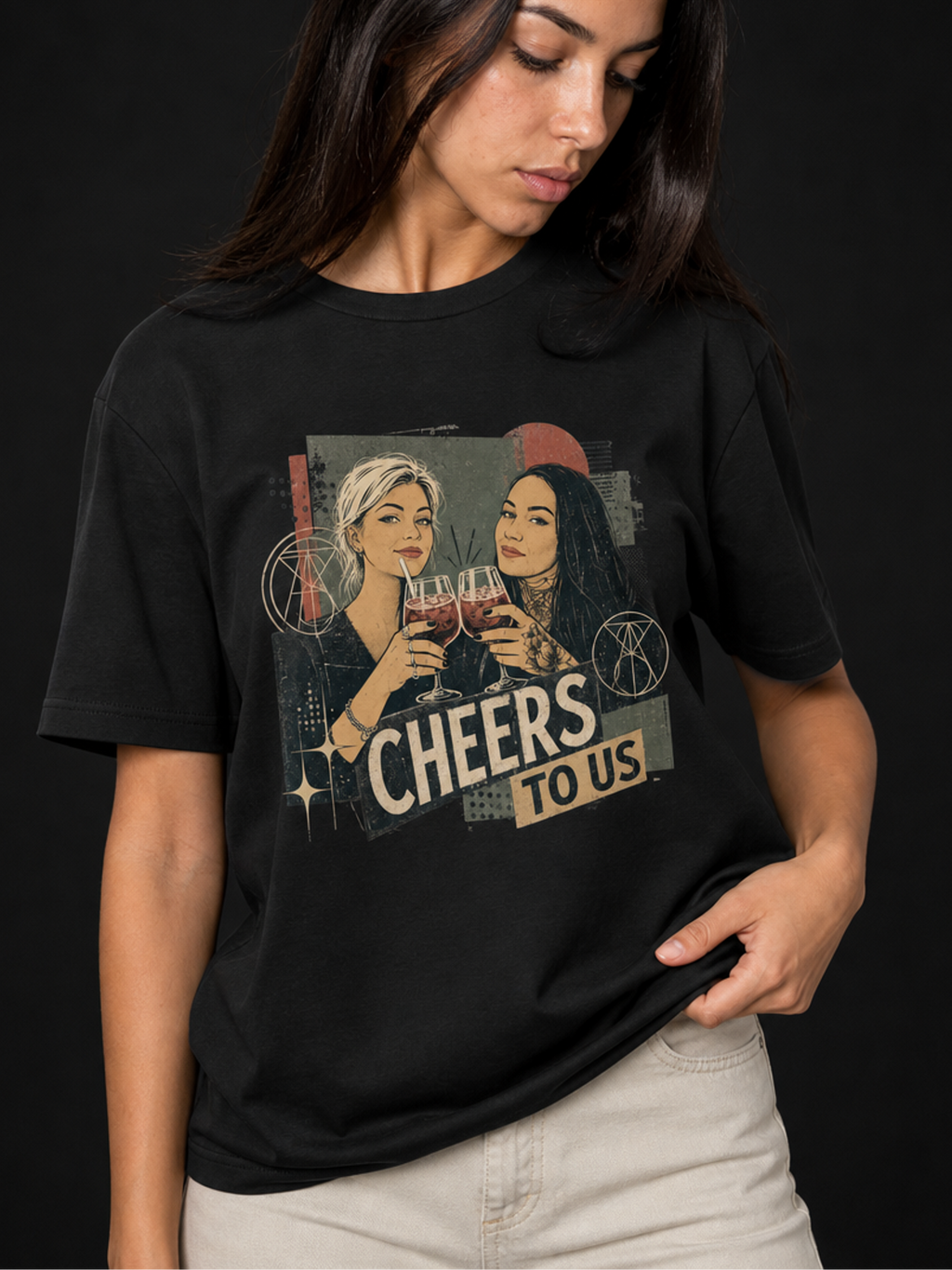Cheers To Us-Dame T-Skjorte