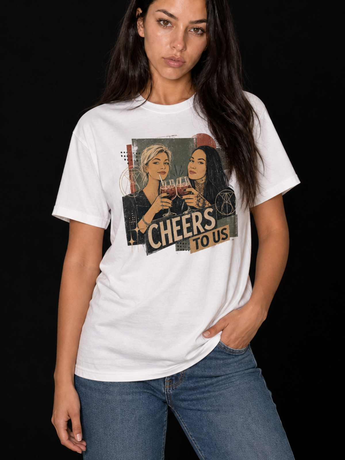 Cheers To Us-Dame T-Skjorte