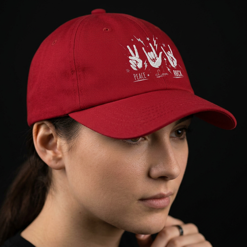 Peace Love Rock-Klassisk caps