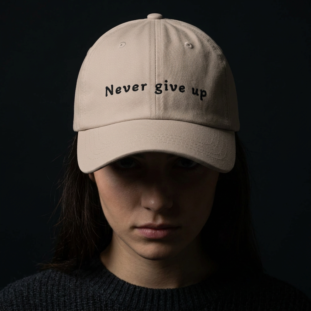 Never Give Up-Klassisk caps