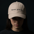 Never Give Up-Klassisk caps