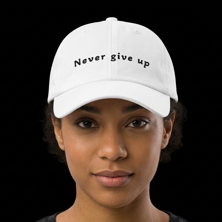 Never Give Up-Klassisk caps