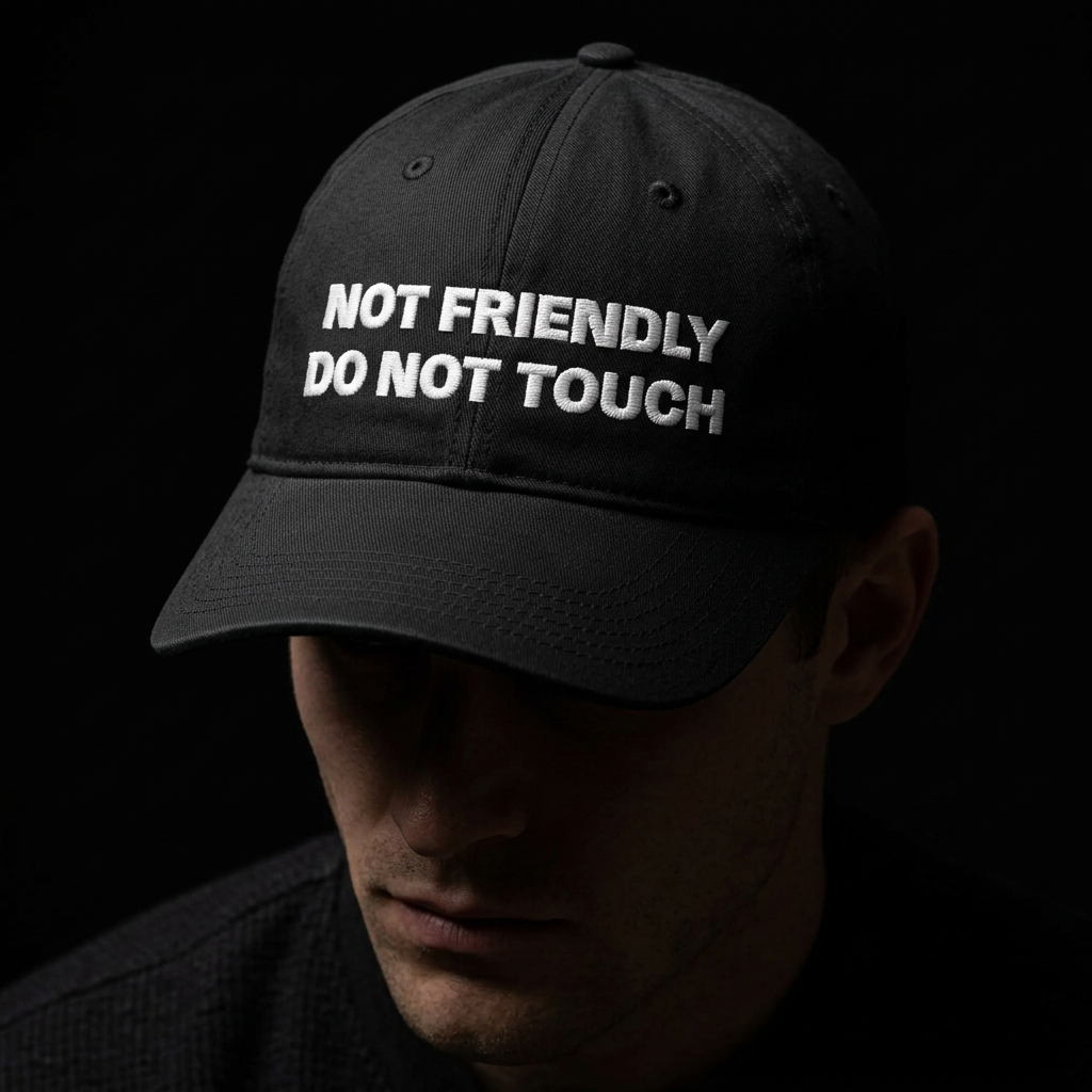 Not Friendly-Caps i vasket bomull