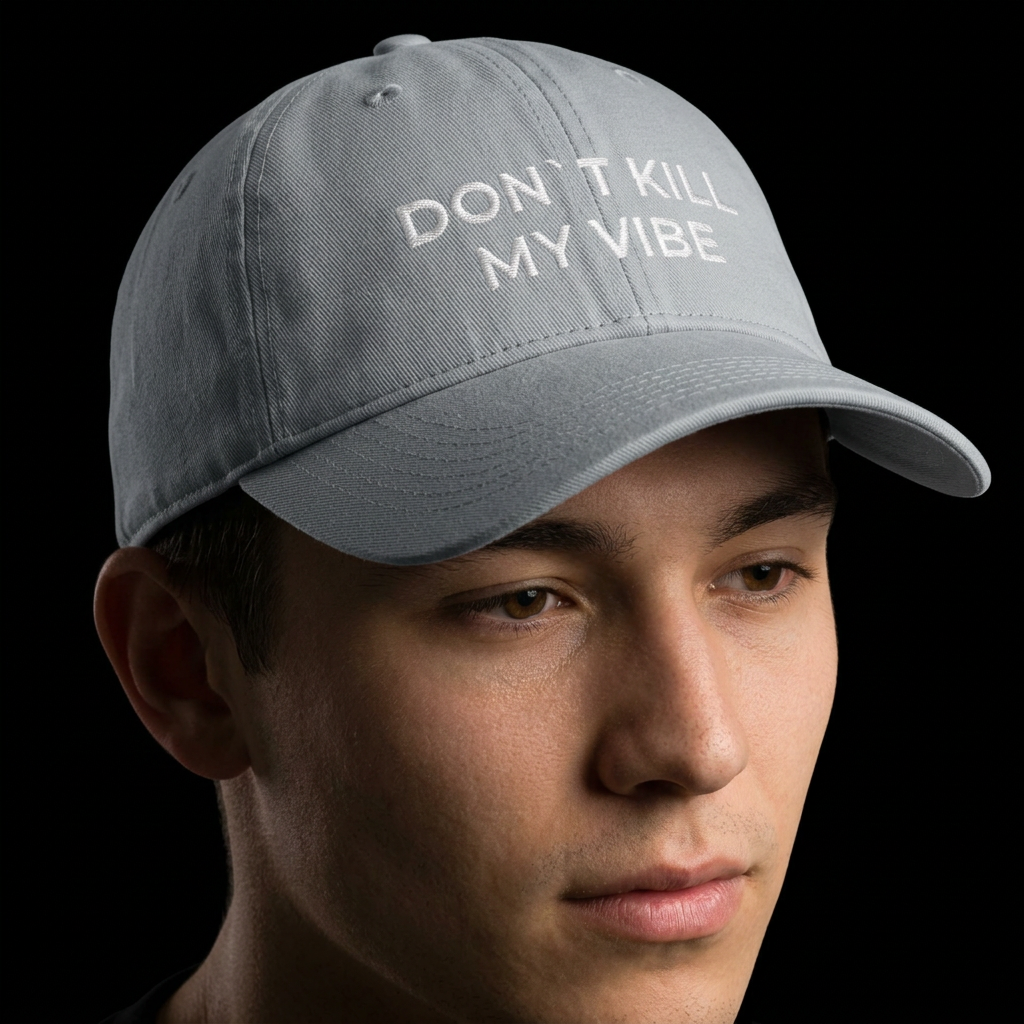 Kill My Vibe-Caps i vasket bomull