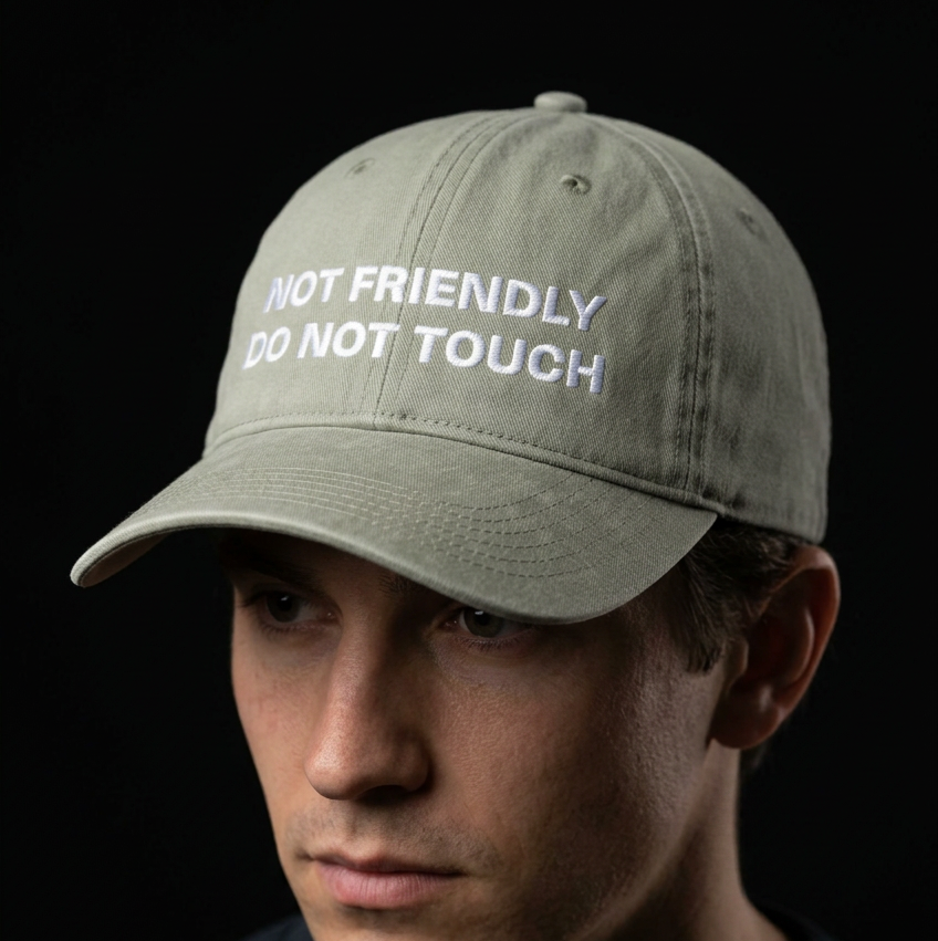 Not Friendly-Caps i vasket bomull