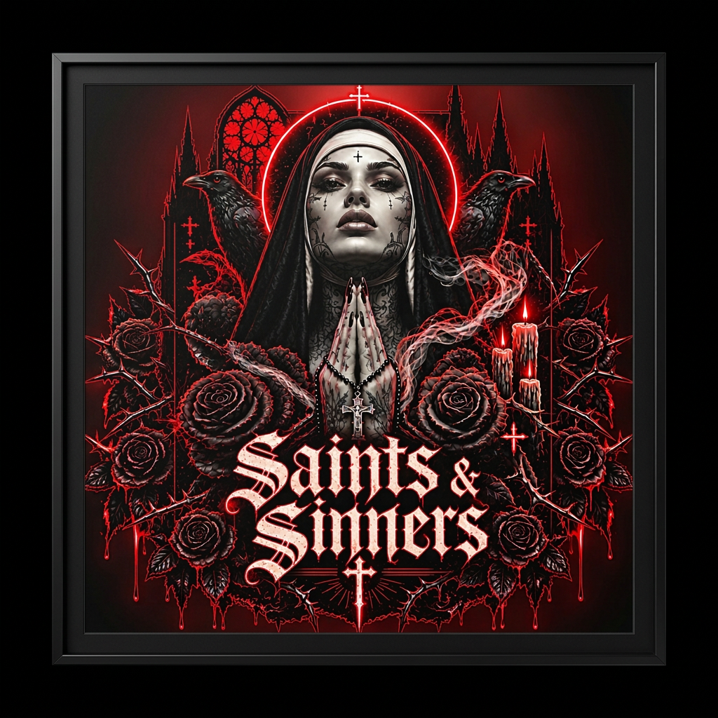 Saints & Sinners-Plakat 61x61 cm