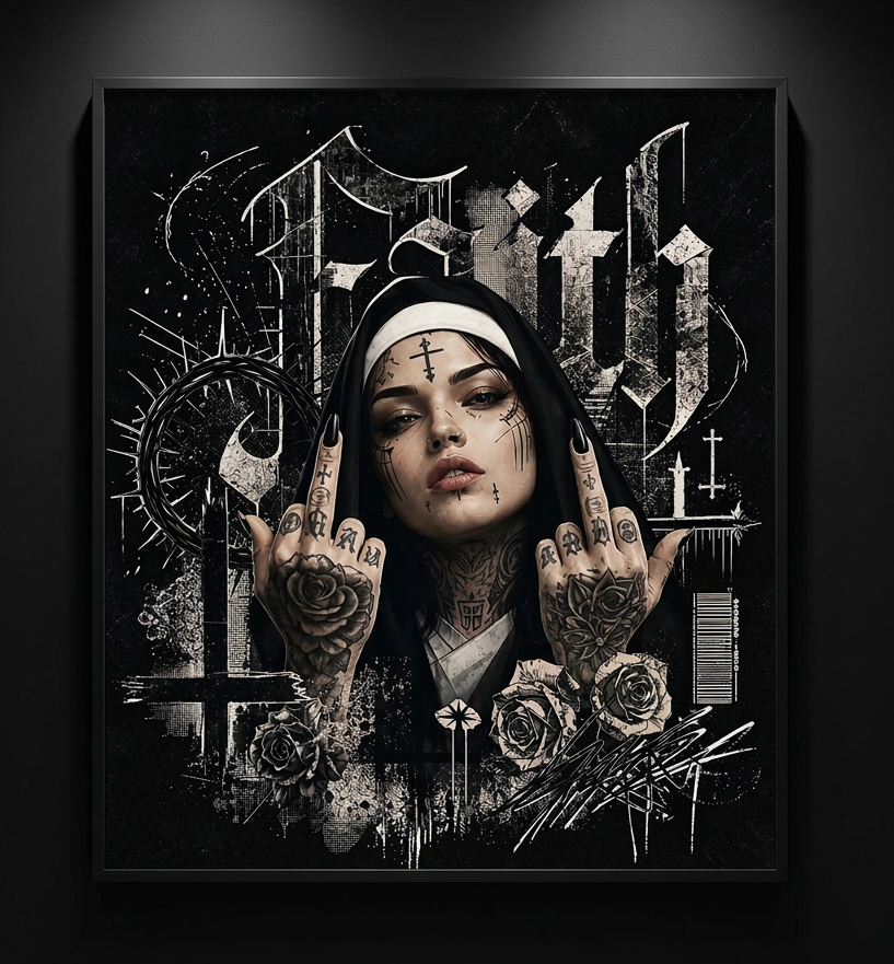 Unholy Attitude-Plakat 61x61cm