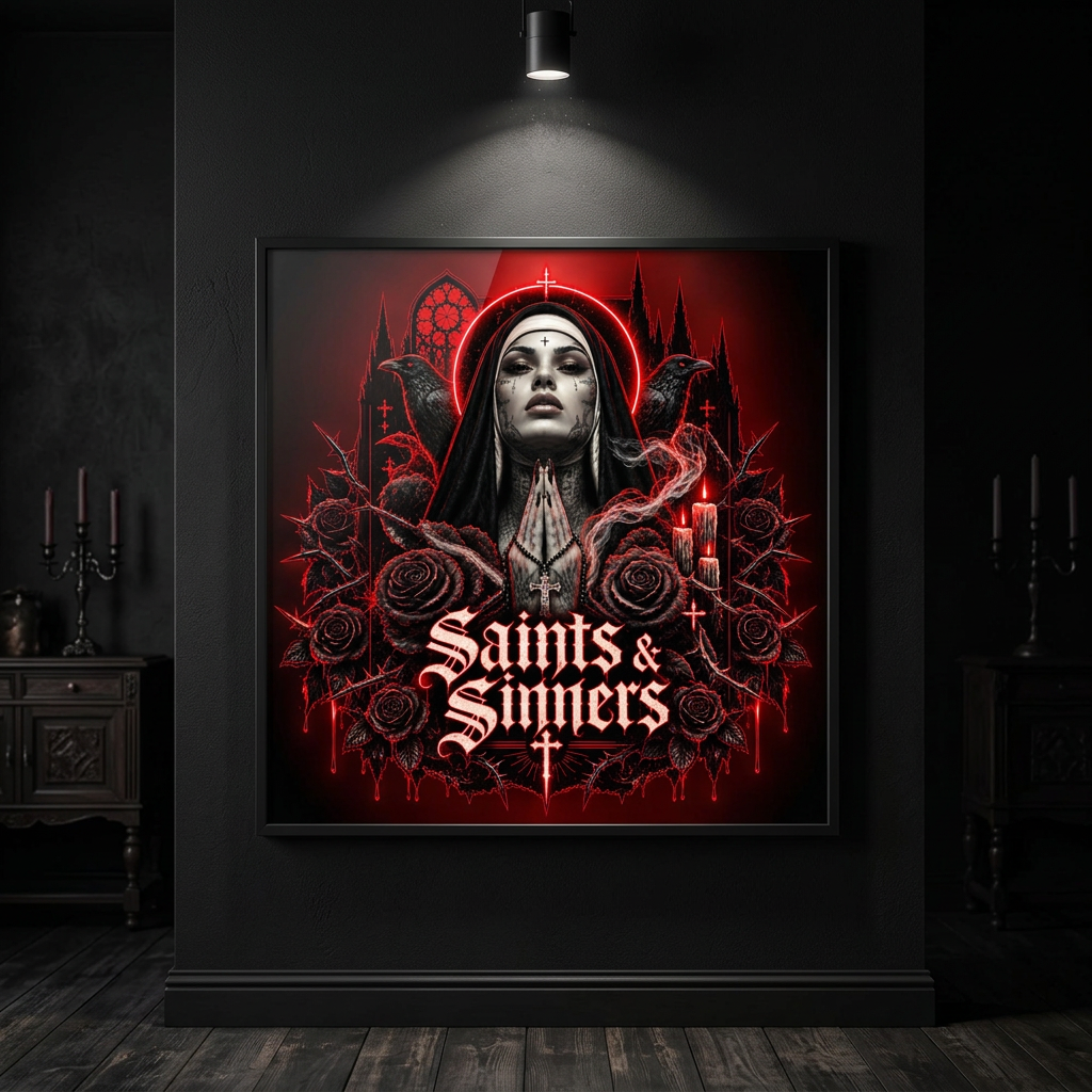 Saints & Sinners-Plakat-71x71 cm