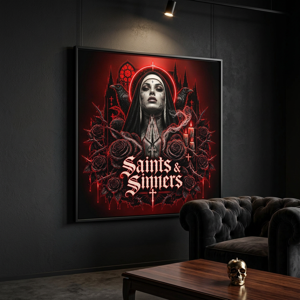 Saints & Sinners-Plakat-71x71 cm