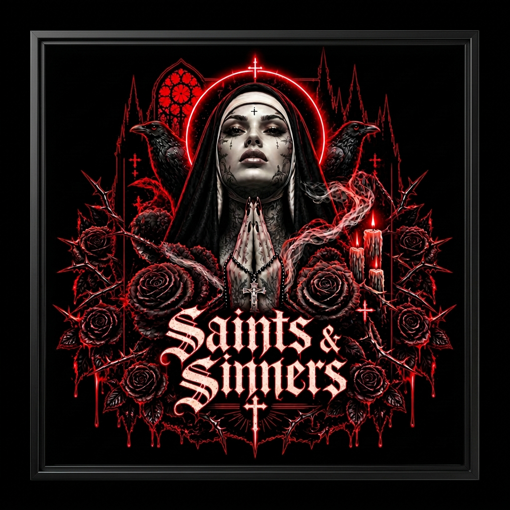 Saints & Sinners-Plakat-71x71 cm