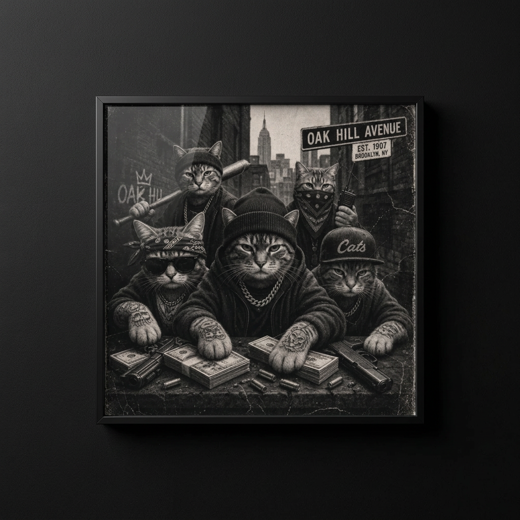 Street Cats-Plakat-45x45cm