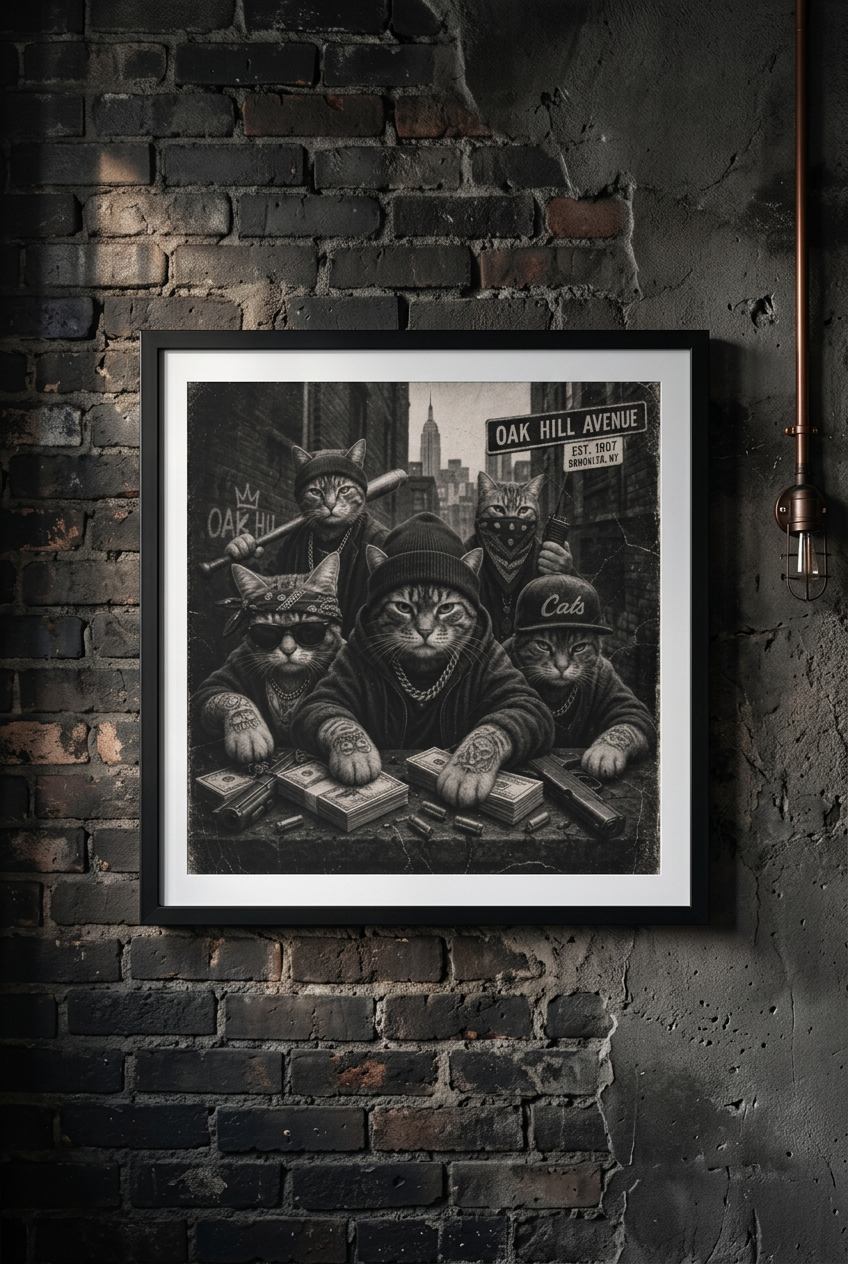 Street Cats-Plakat-45x45cm