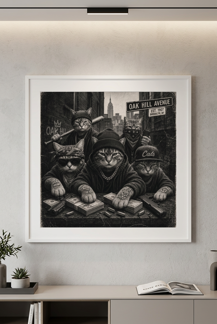Street Cats-Plakat-45x45cm