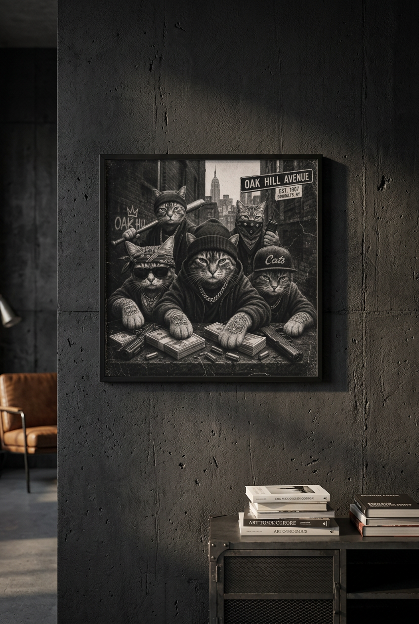 Street Cats-Plakat-45x45cm