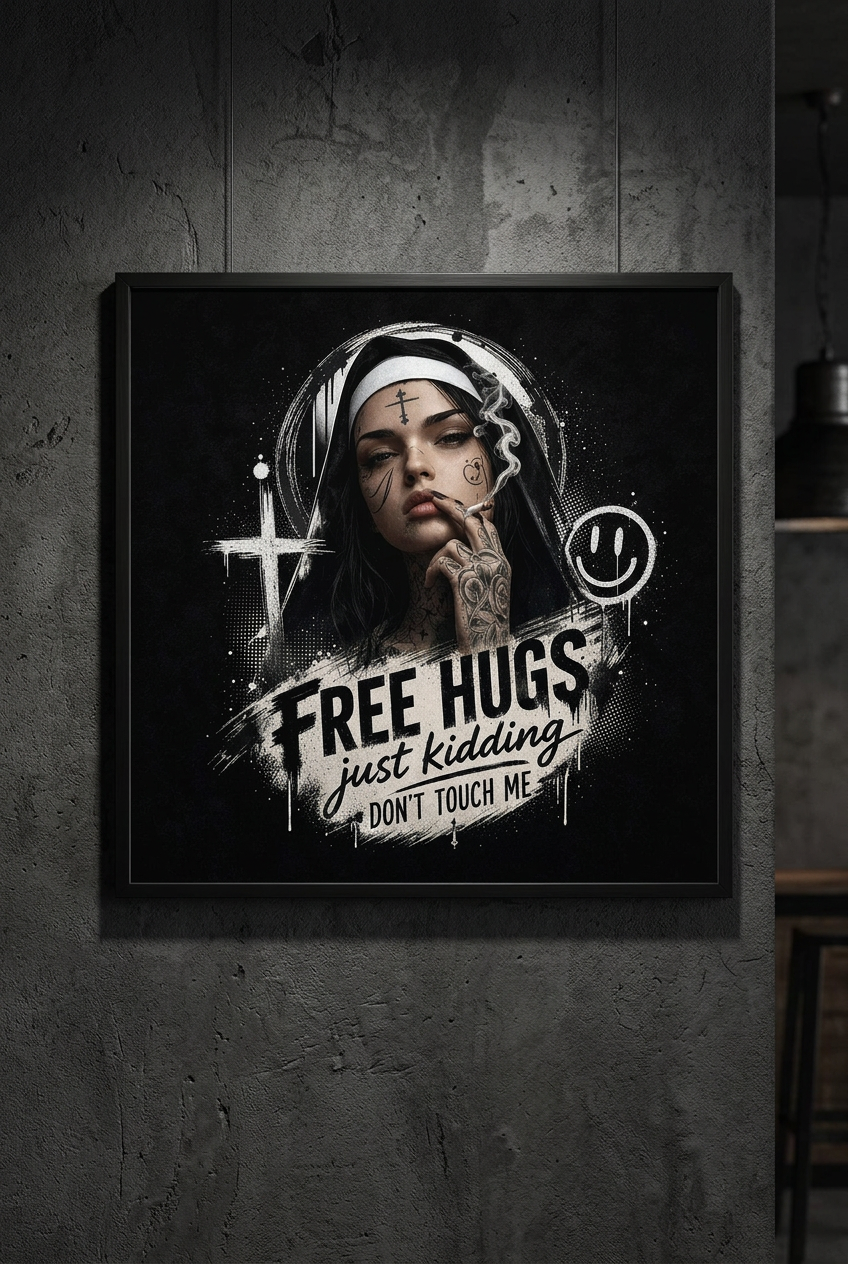Free Hugs-Plakat 61x61 cm