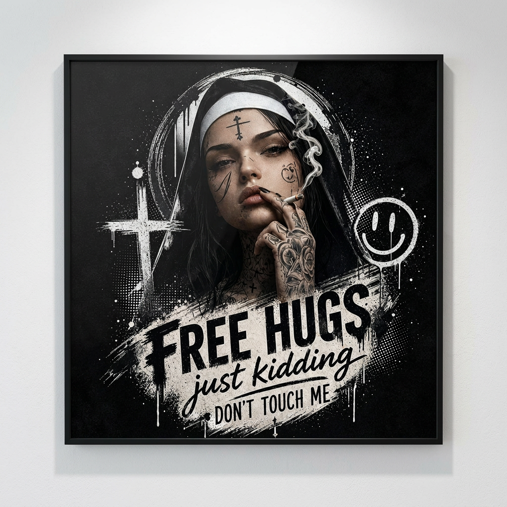 Free Hugs-Plakat 61x61 cm