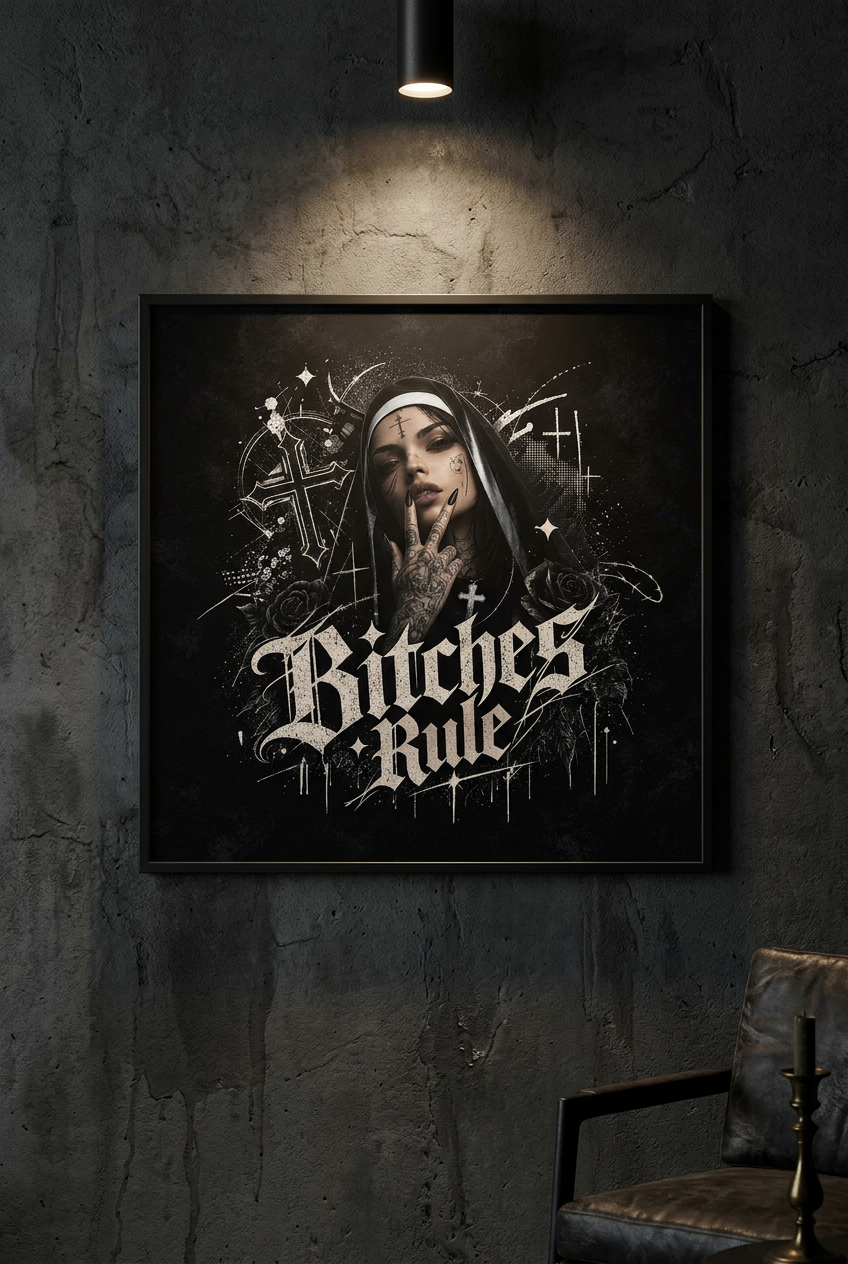 Bitches Rule-Plakat 61x61 cm