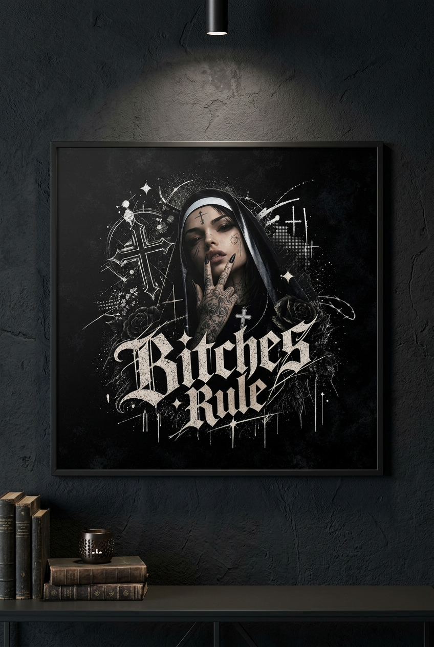 Bitches Rule-Plakat 61x61 cm