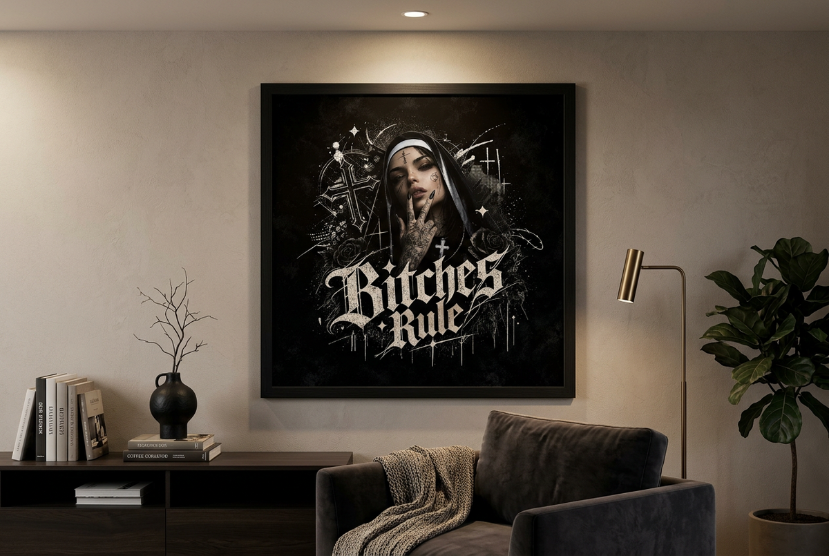 Bitches Rule-Plakat 61x61 cm