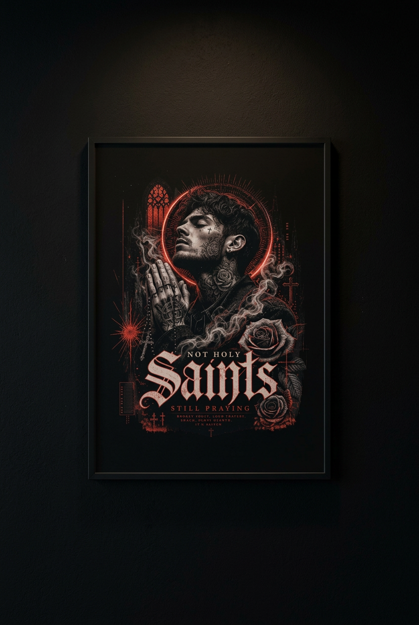Saints Mann-Plakat-42x59cm