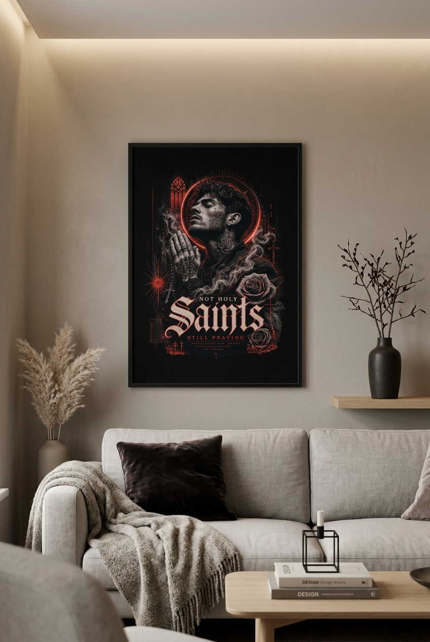 Saints Mann-Plakat-42x59cm