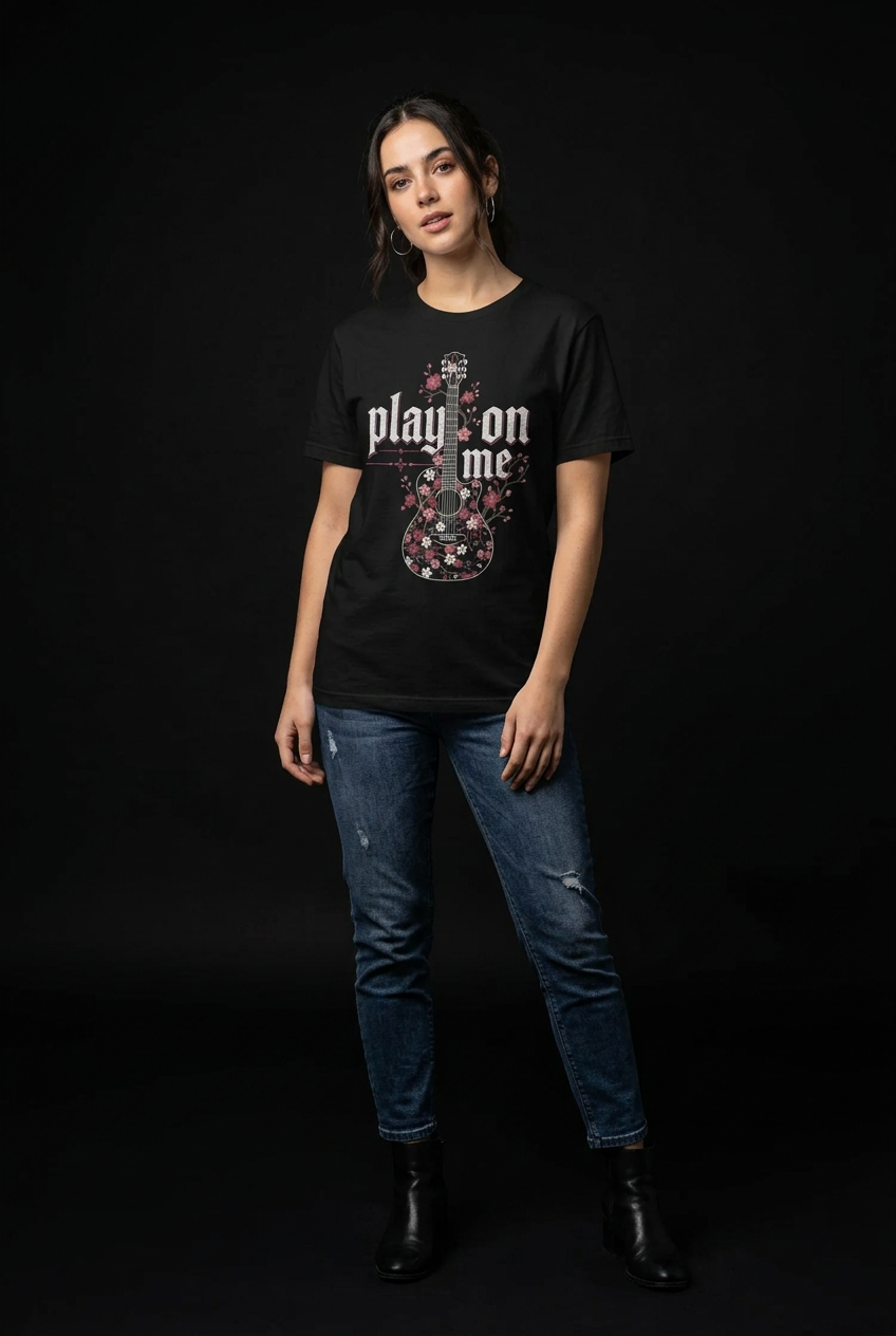 Play On Me-Dame T-Skjorte (XL Print)