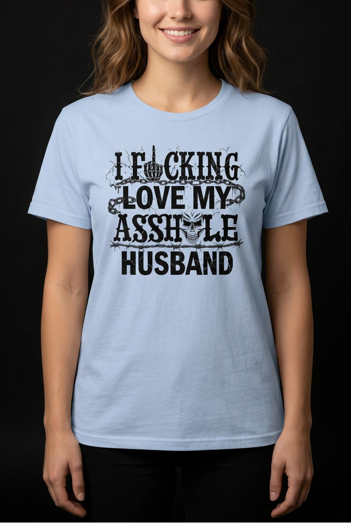 Asshole Husband-Dame Kortermet T-Skjorte