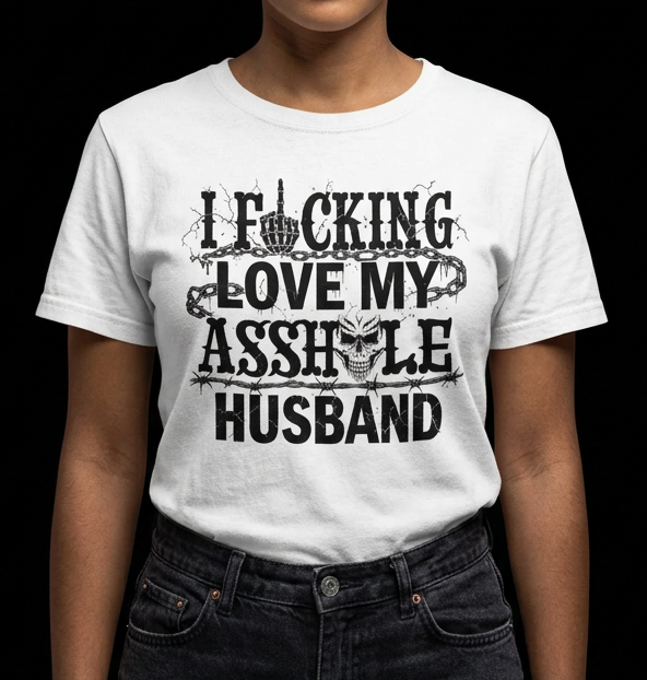 Asshole Husband-Dame Kortermet T-Skjorte