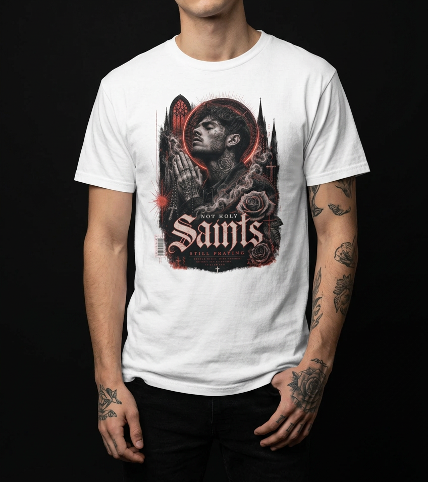 Saints Mann-Herre T-Skjorte