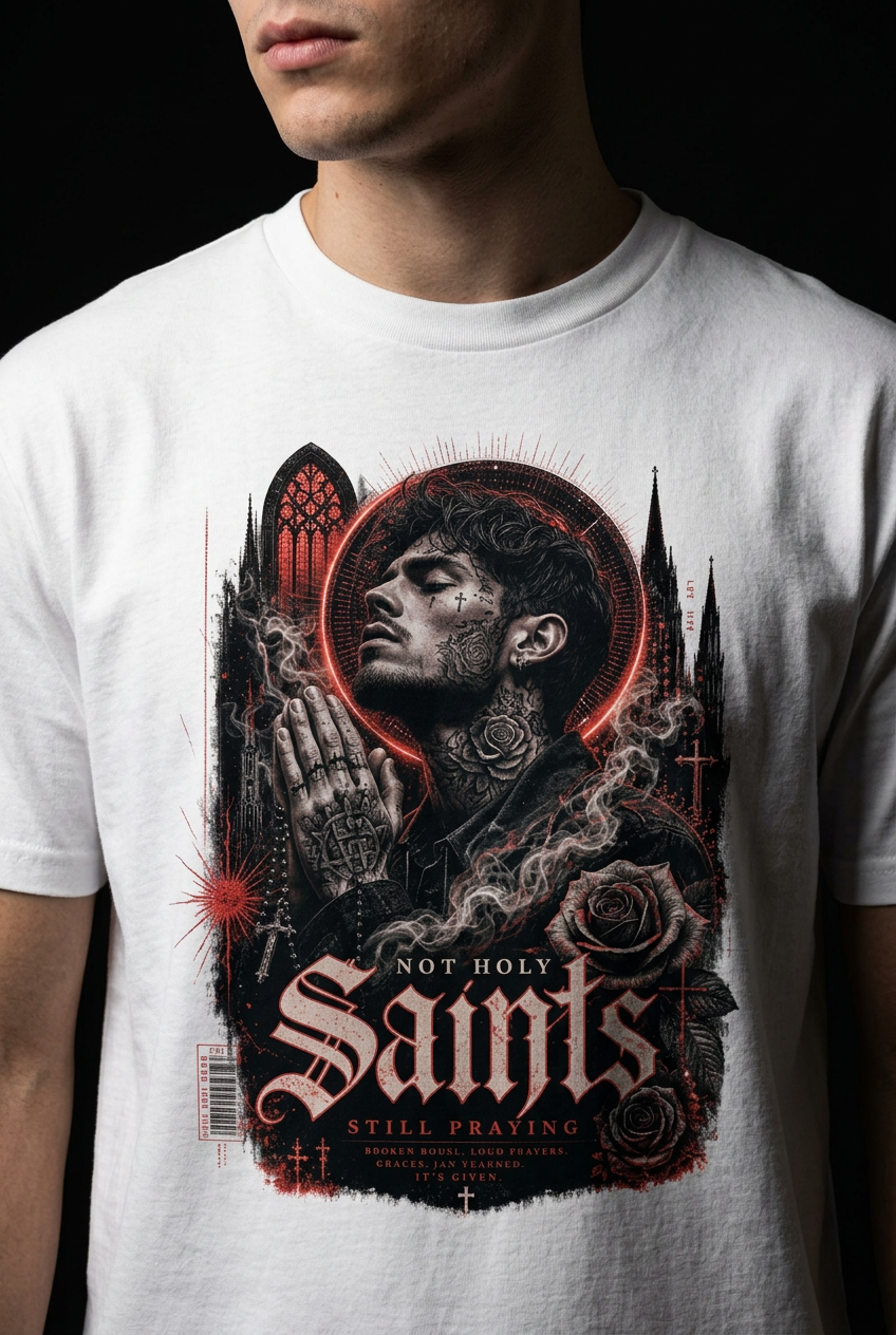Saints Mann-Herre T-Skjorte