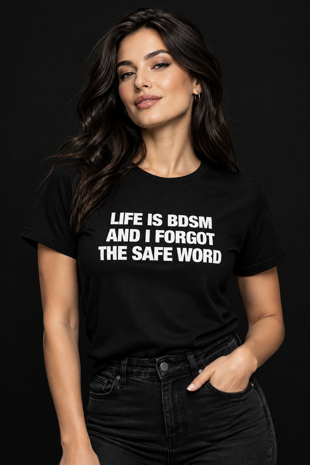 Safe Word-Dame Klassisk T-Skjorte (XL Print)