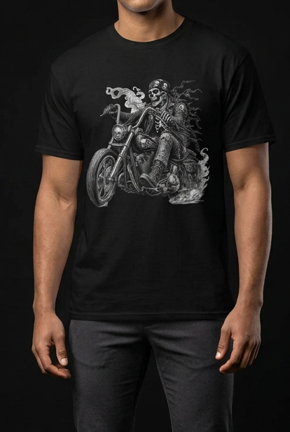 Biker Man-Herre Klassisk T-Skjorte
