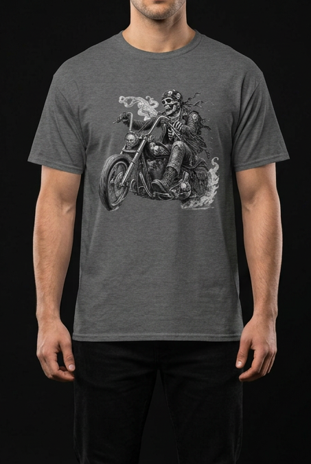 Biker Man-Herre Klassisk T-Skjorte