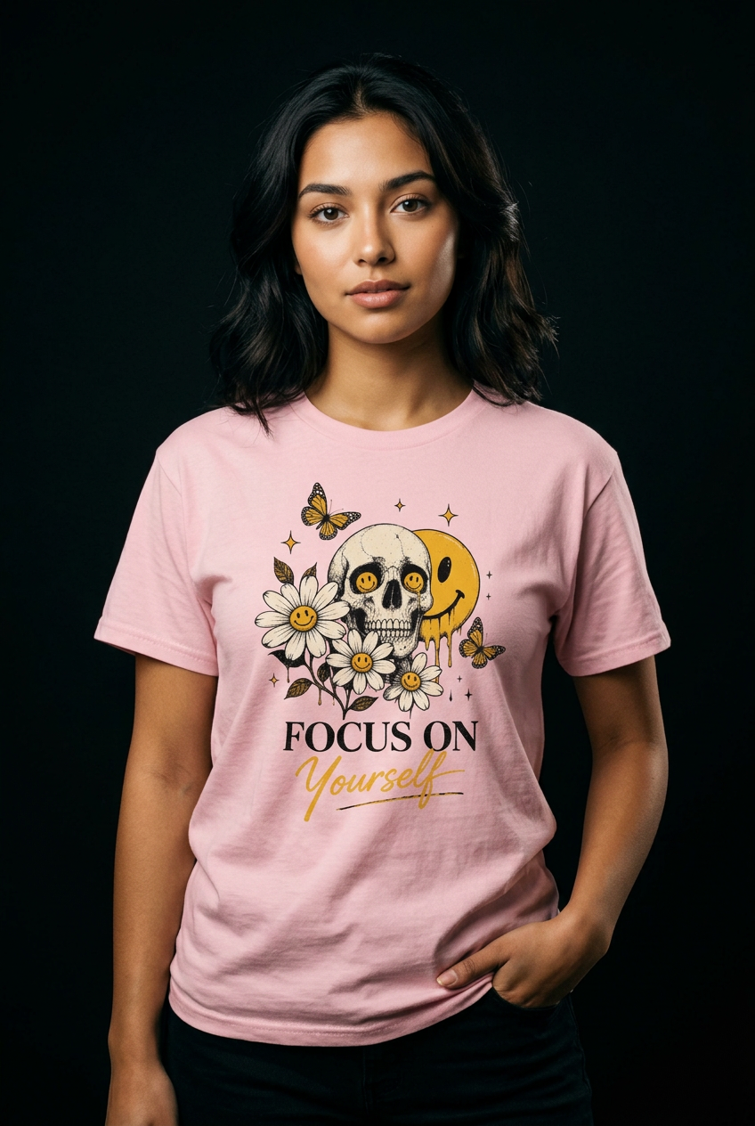 Focus On Yourself-Dame Klassisk T-Skjorte