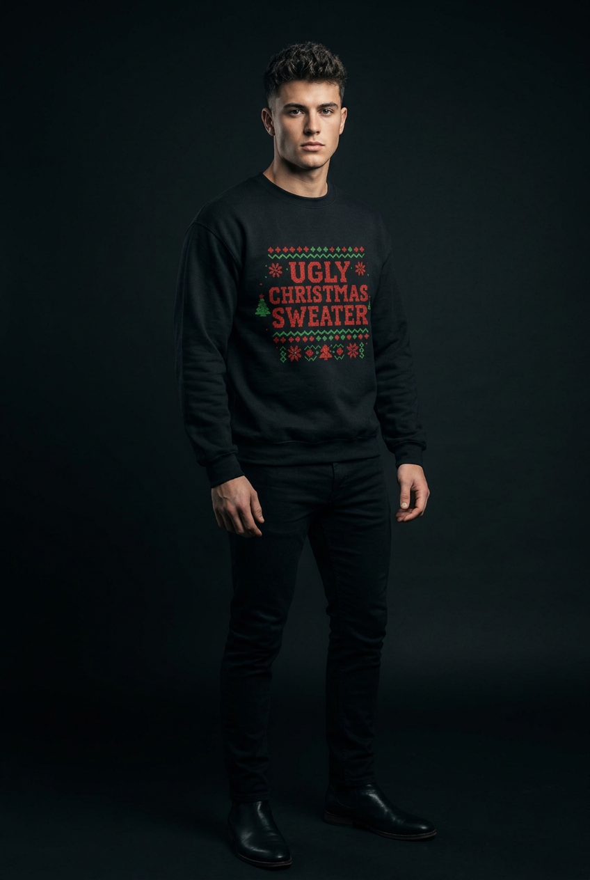 Ugly Sweater-Herre Collegegenser