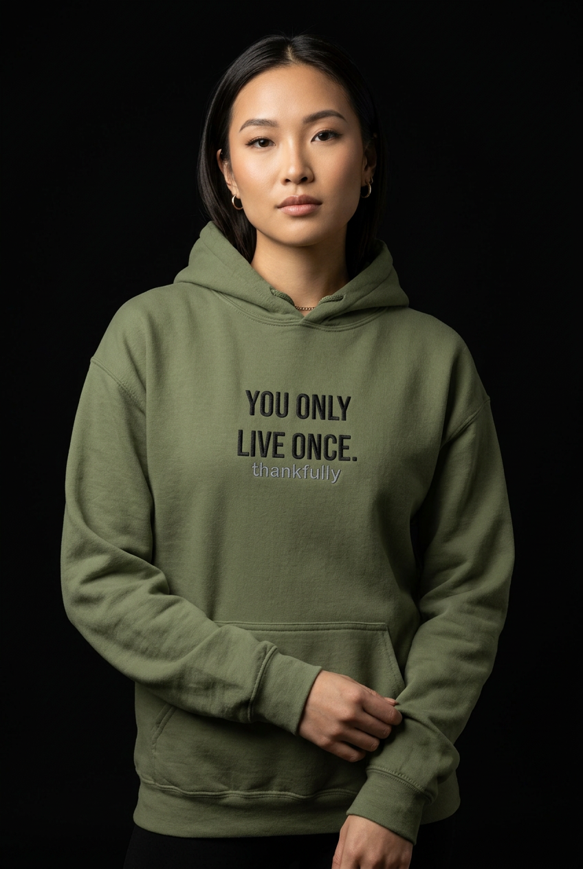 Yolo-Dame Hettegenser (Brodert tekst)