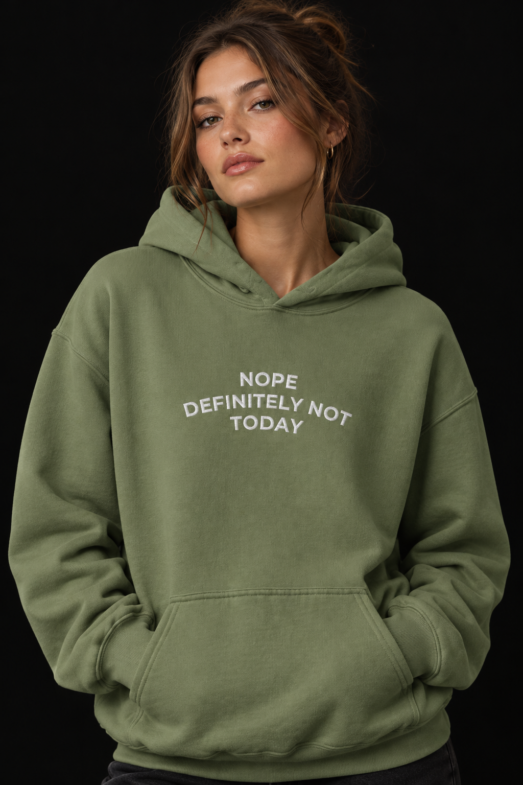 Nope Not Today-Dame Hettegenser (Brodert tekst)